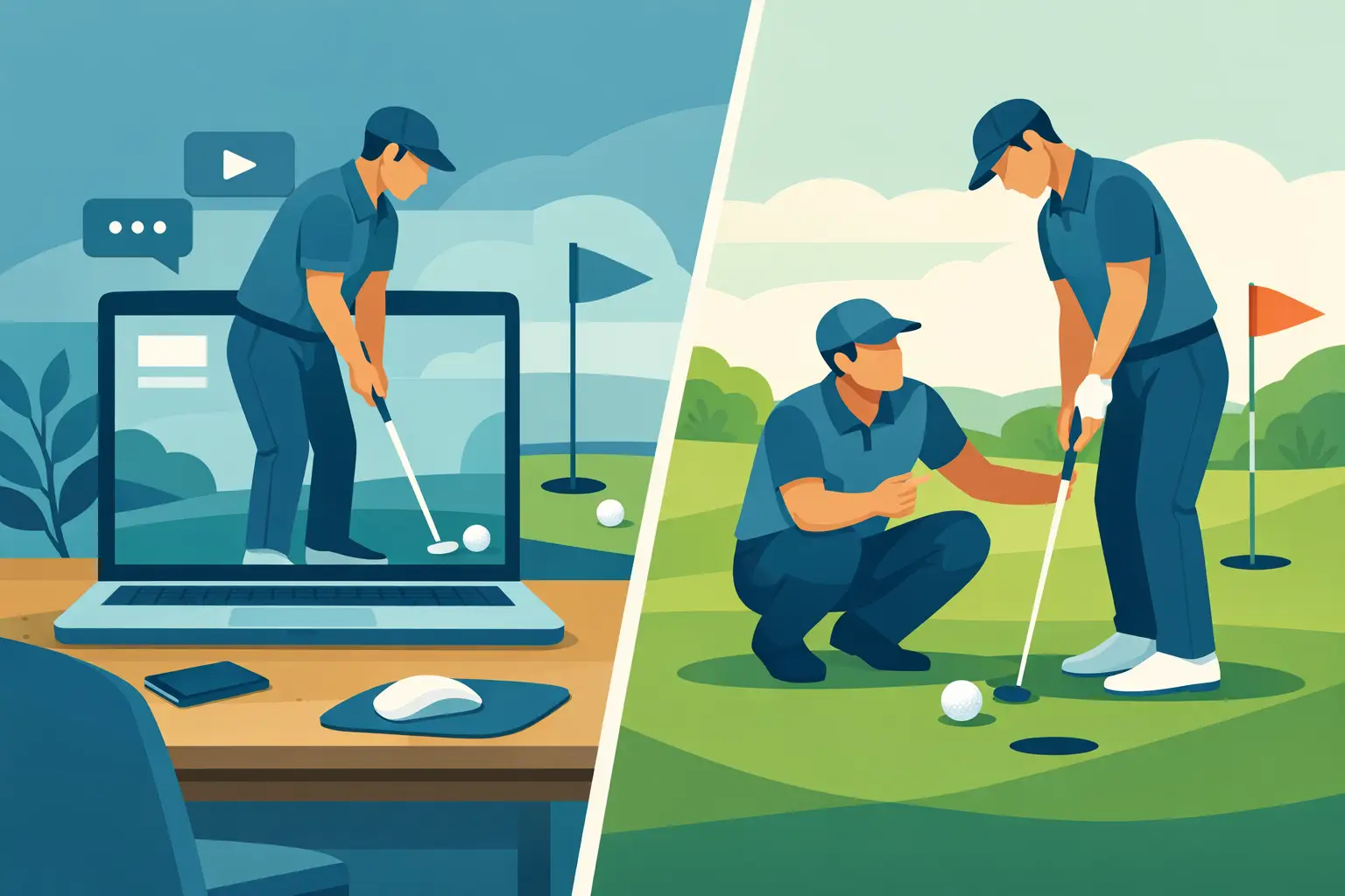 Online Putting Lessons vs In Person